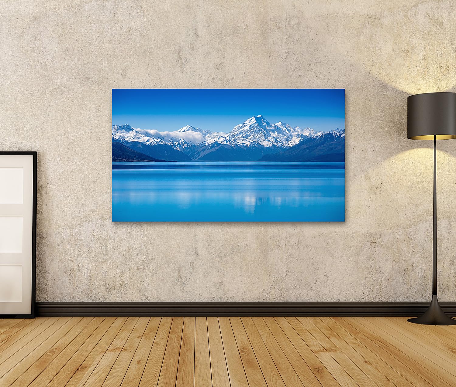 islandburner Primer cuadro sobre lienzo lago de montaña paisaje reflejo en el agua nieve cielo claro ver imágenes murales póster