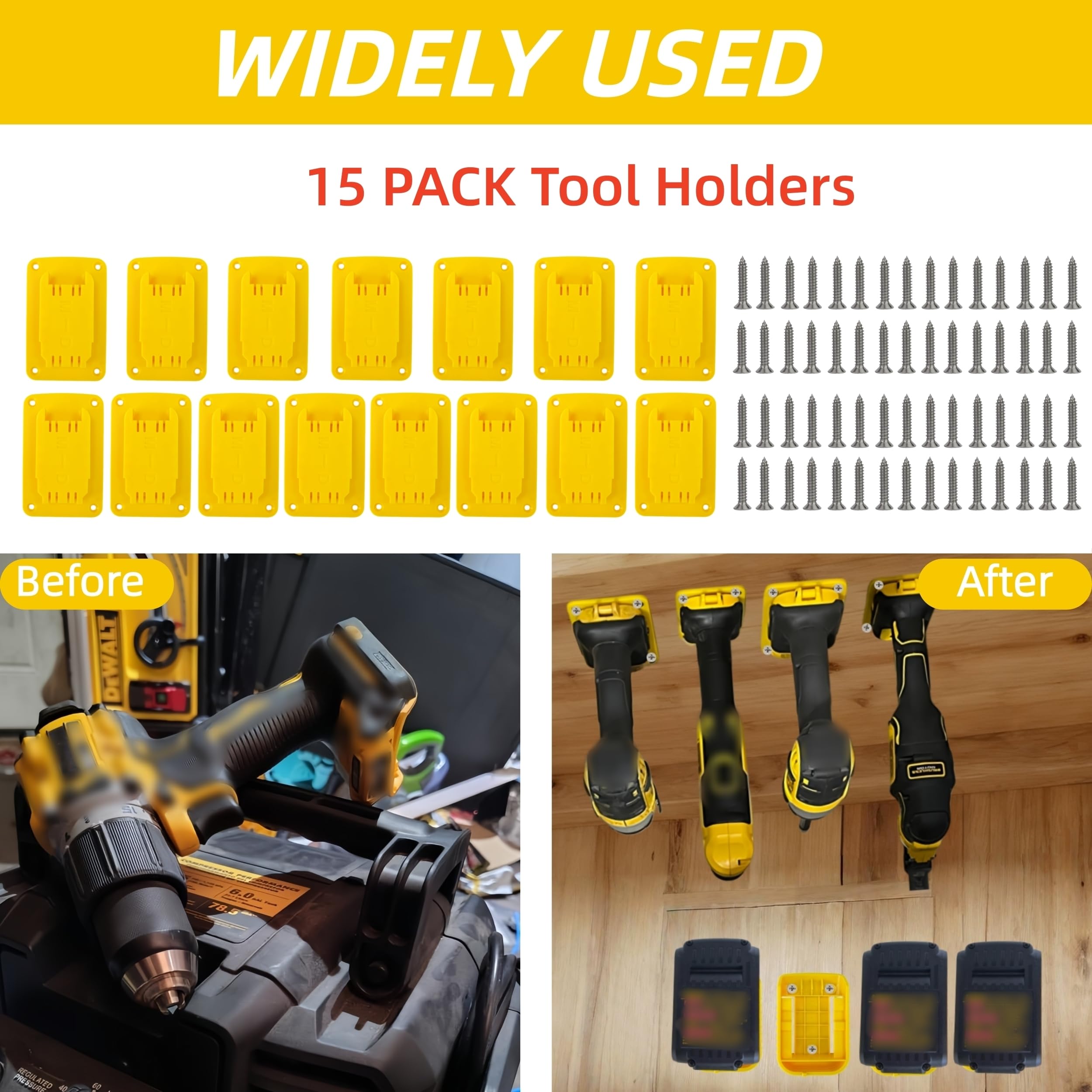 15 Pack Tool Holders Compatible with Dewalt 12V 20V Drill Tools with Screws — Amazon image 6