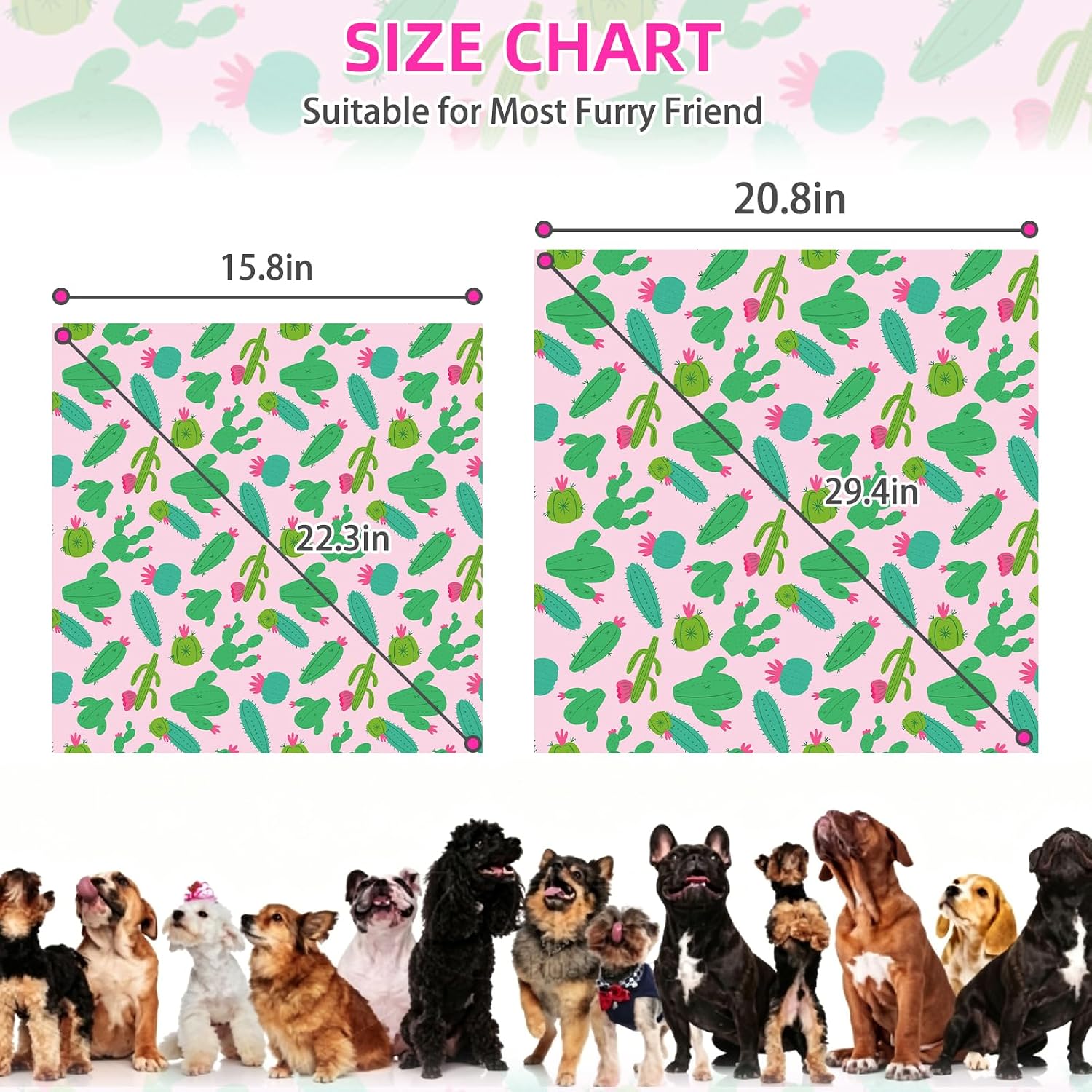 PAWCHIE Dog Cooling Bandana 4 Pcs, Summer Dog Bandanas Kerchief Set Reversible Triangle Bibs,Adjustable Soft Cute Square for Summer Puppy Small Medium Large Pets Costume Accessories, Fruit Style S image 5