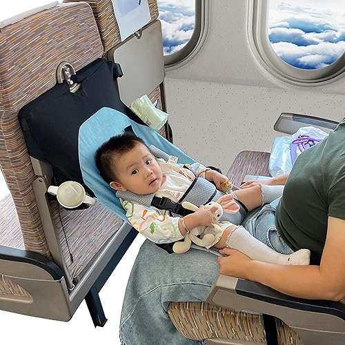 Cama de avión para bebé, artículos esenciales de viaje para bebés, extensor de asiento de avión para niños pequeños, extensor de asiento portátil de