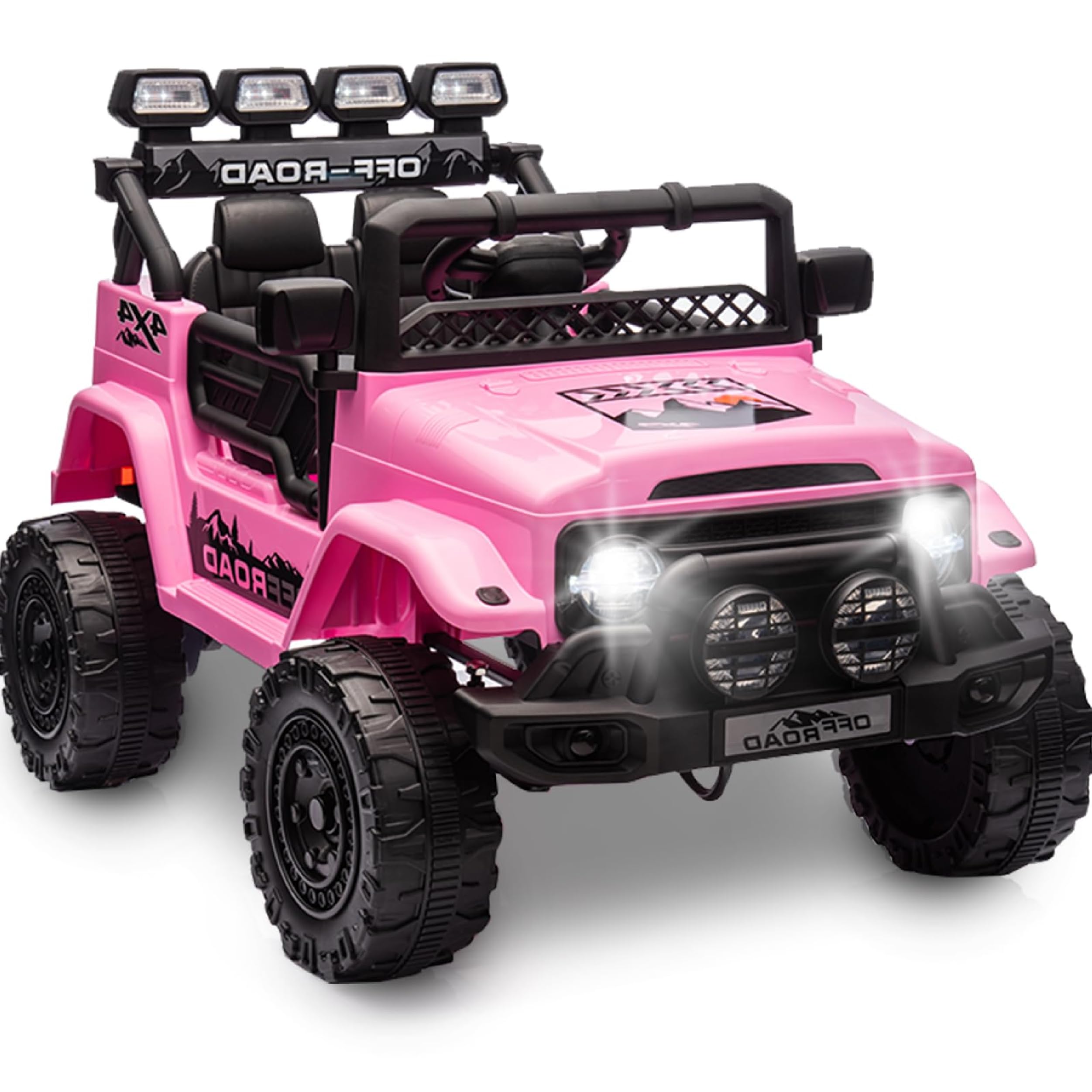 12V Kinder-Elektroauto mit 2,4G Fernbedienung, Rosa
