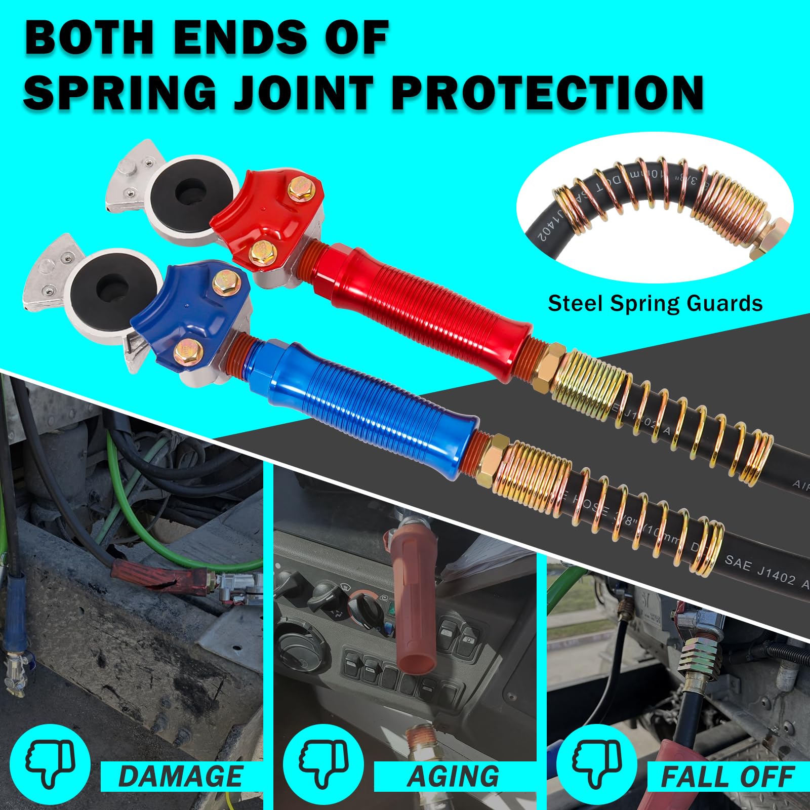ROAD バングル weirdo gladhand tenderloin K10 Amazon.com: CheeMuii 15 FT Semi Truck Air Line Kit with