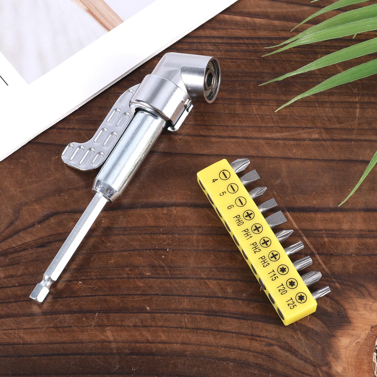 105 Degree Right Angle Drill Adapters with Bend Screwdriver Bit, 1/4 Inch Right Angle Drill Attachment Kit 2025 New Hex Shank Angle Drill Adapter for Household Work (Long) - Image 3