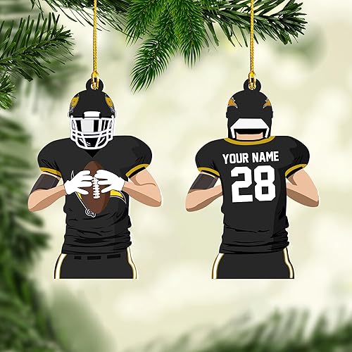 Miniatura 2 de Adorno de fútbol personalizado de fútbol, adornos de Navidad, adorno de fútbol de Navidad, decoración colgante de Navidad, regalo para fanáticos del