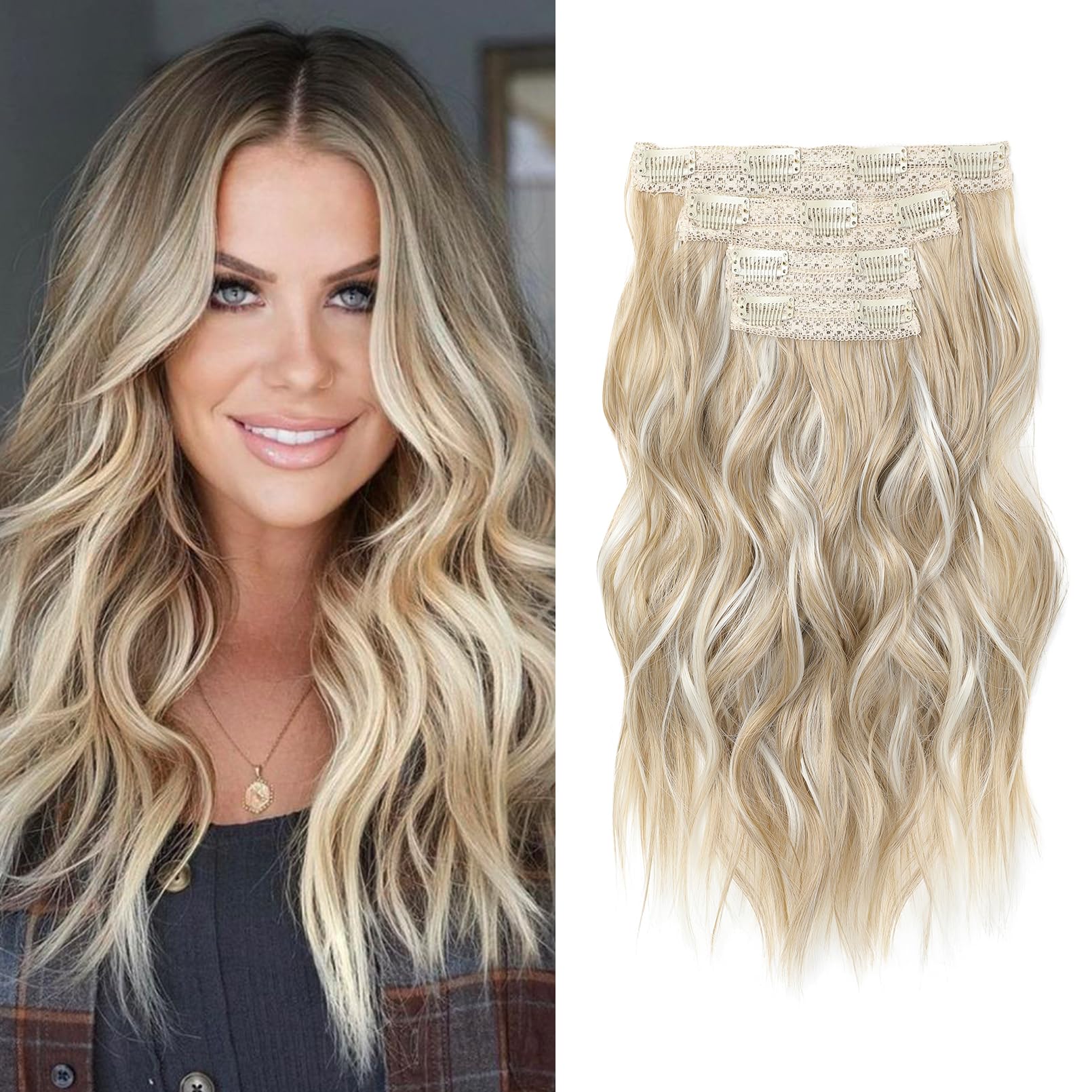Amazon.com : NTYNTY Hair Extensions, 14" Short Clip in Hair Extensions ...