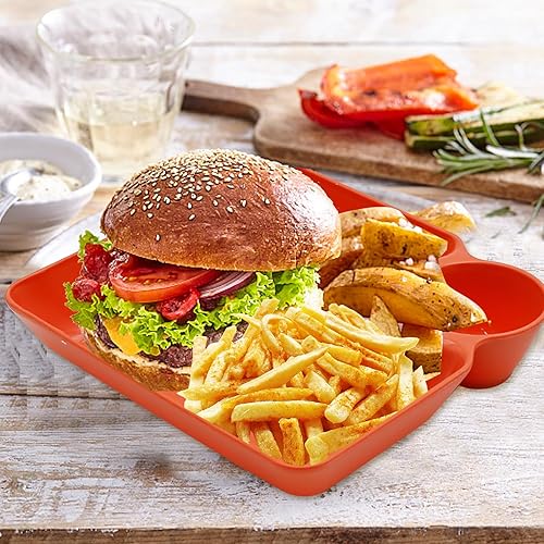 Miniatura 7 de 4 bandejas para servir verduras de 7.28 x 7.28 pulgadas de ancho (7.28 x 7.28 pulgadas) para entretener con estante para salsa para bufé, fiesta