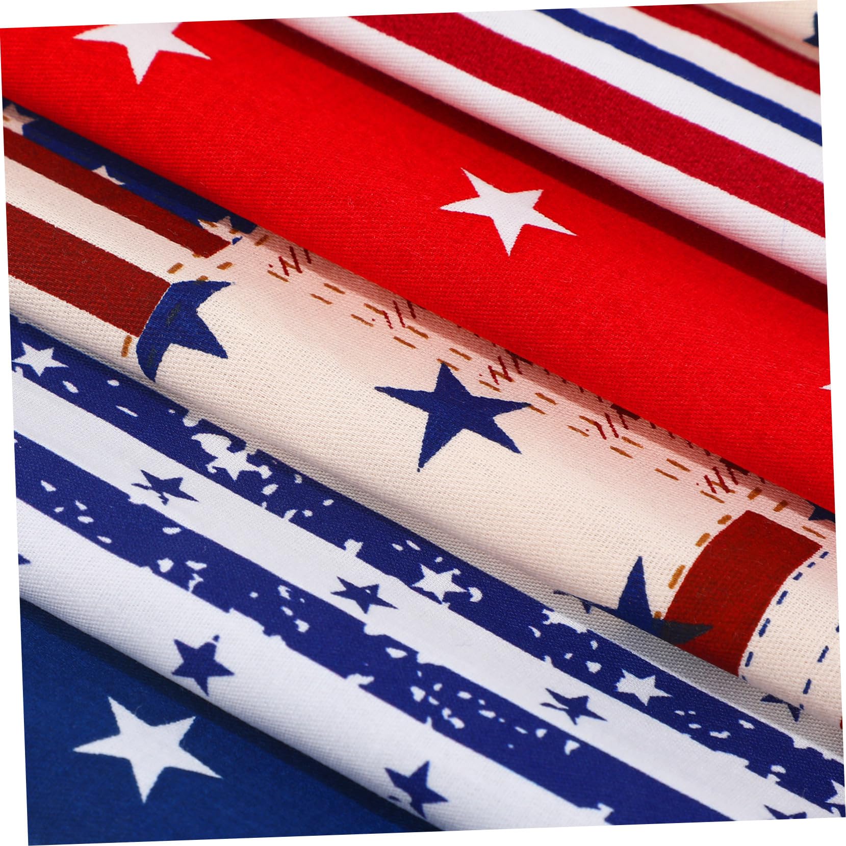 大版　古布　アメリカ国旗デザインの布　小麦袋 Amazon | JEWEDECO 14個アメリカ国旗デザイン コッ パッチワーク布