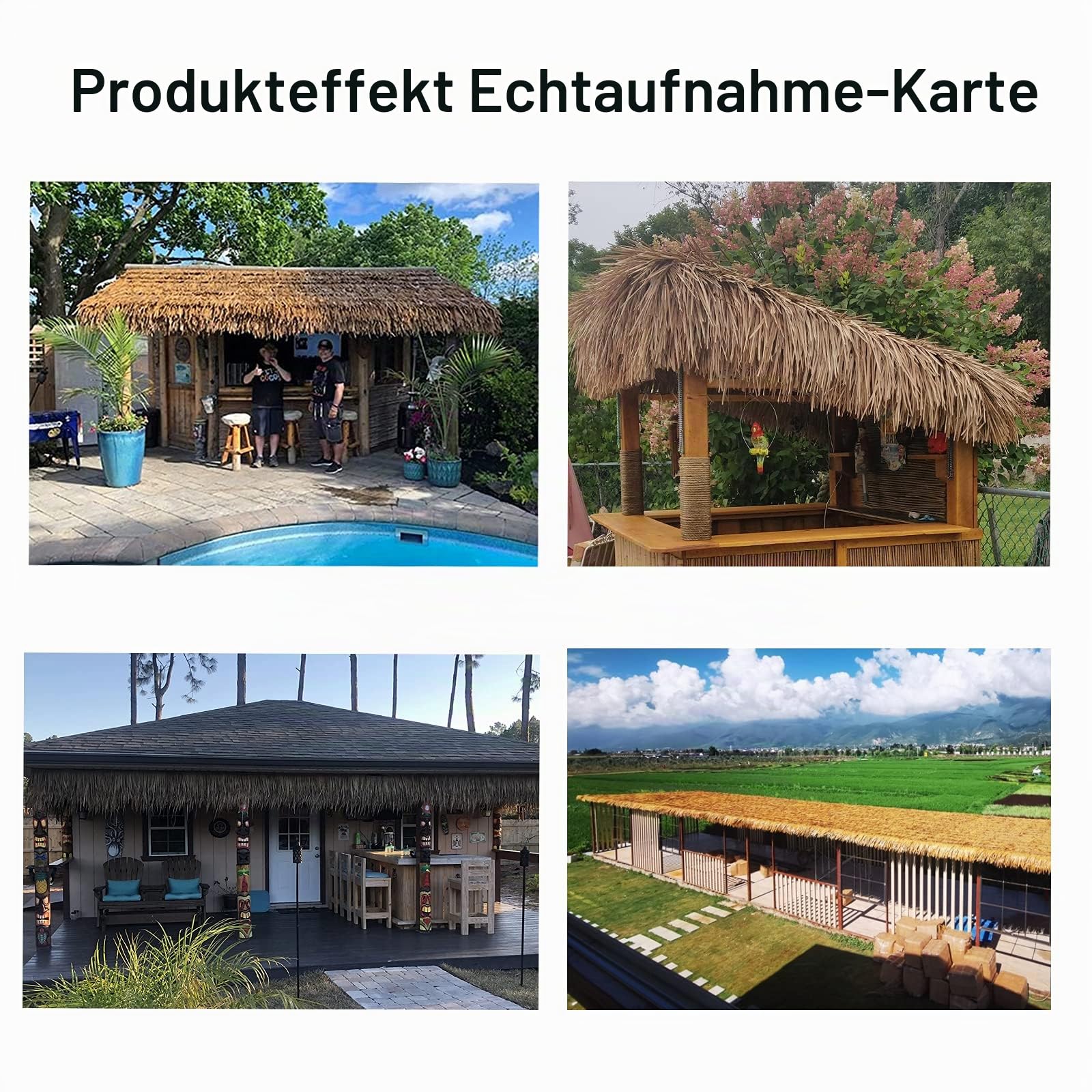 2Generation Künstlicher Palmdach Paneele,PE Keine Fäulnis Und Keine Wartung,for Tiki Bar Garten Hawaii Strandschir Mstrandschirm Holzhaus(Size:30pcs,Color:Gewöhnliches Gelb)