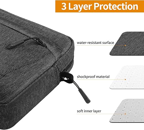 Miniatura 6 de Bolsa de manga para tableta, bolsa de hombro diaria de 11 pulgadas para tableta, bolsa cruzada impermeable con organización inteligente para