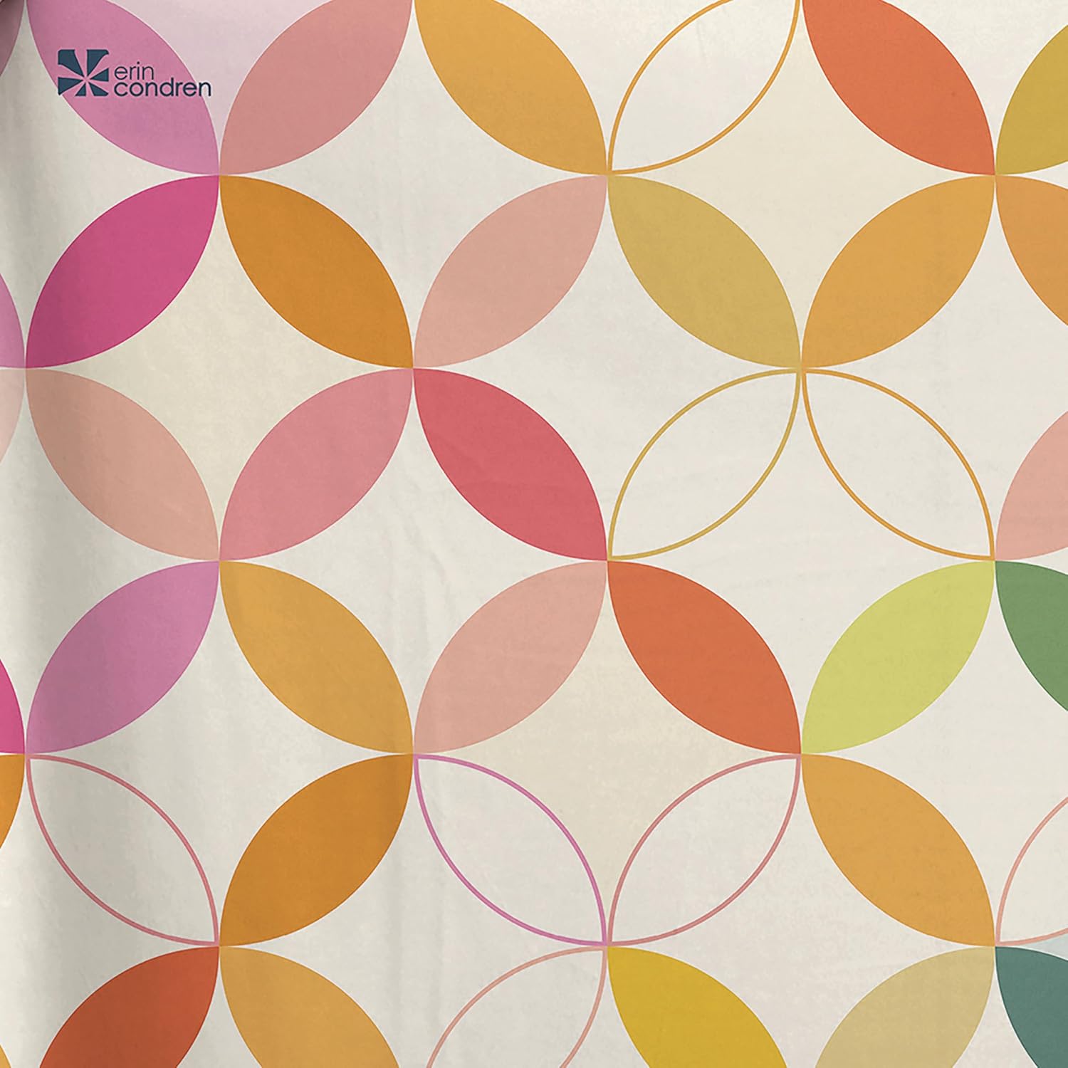 Erin Condren 50x60 Sherpa Throw (Mid Century Circles)