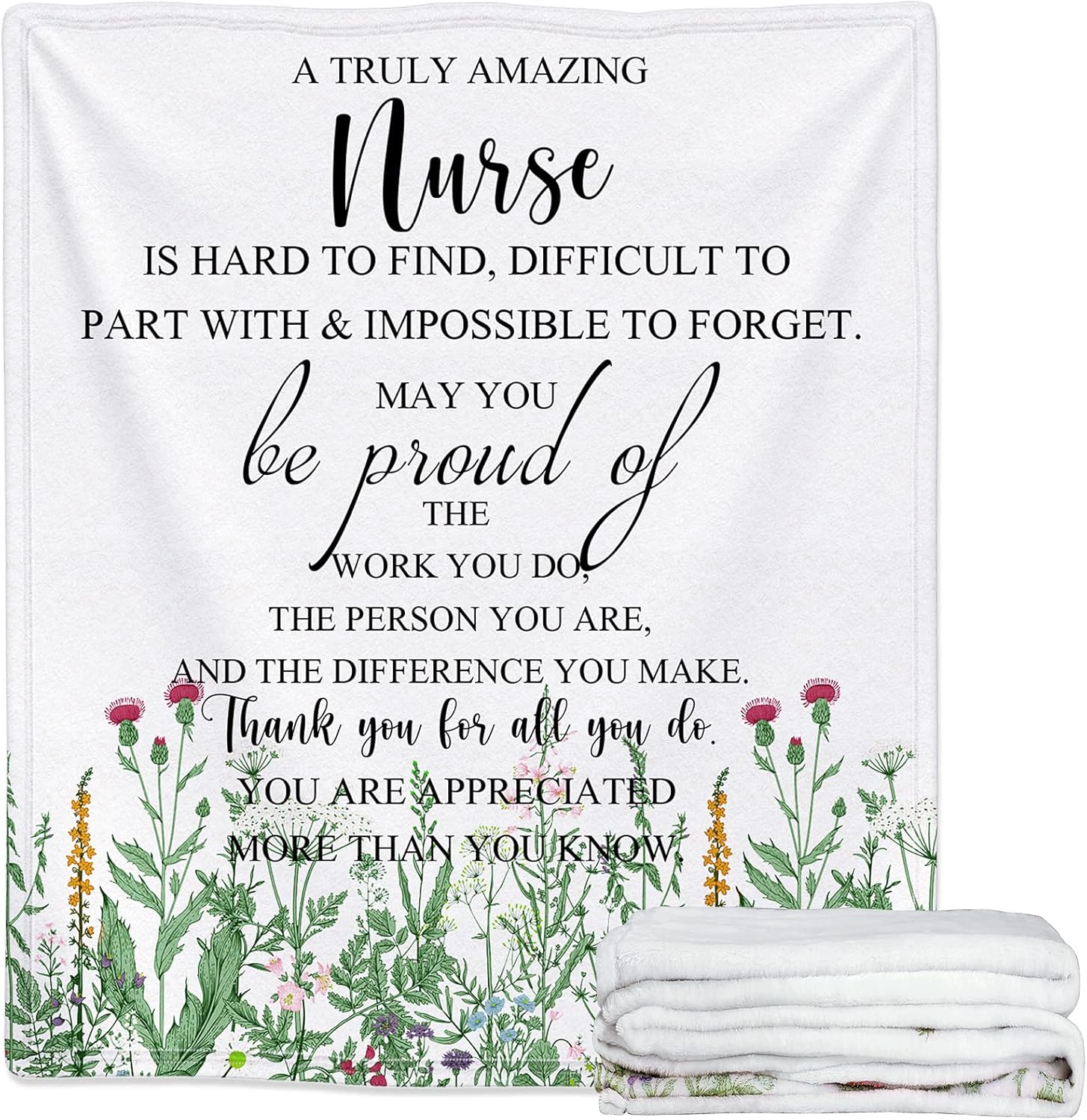 Boyiee Nurse Blanket Nurse Gifts for Women Soft Throw