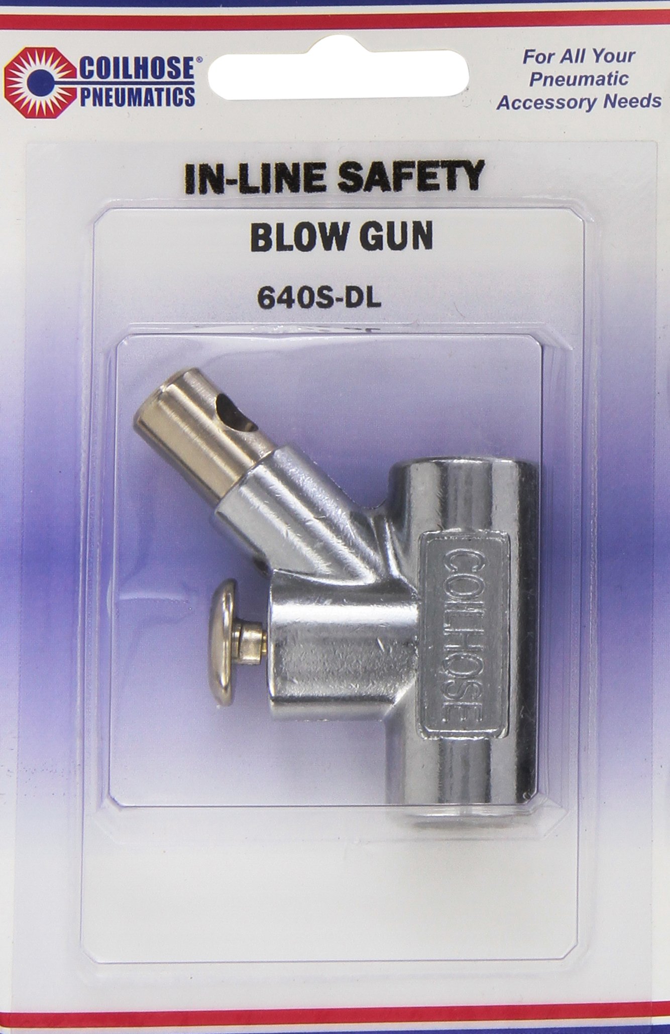 Coilhose Pneumatics 640S-DL In-Line Blow Gun with Safety Tip