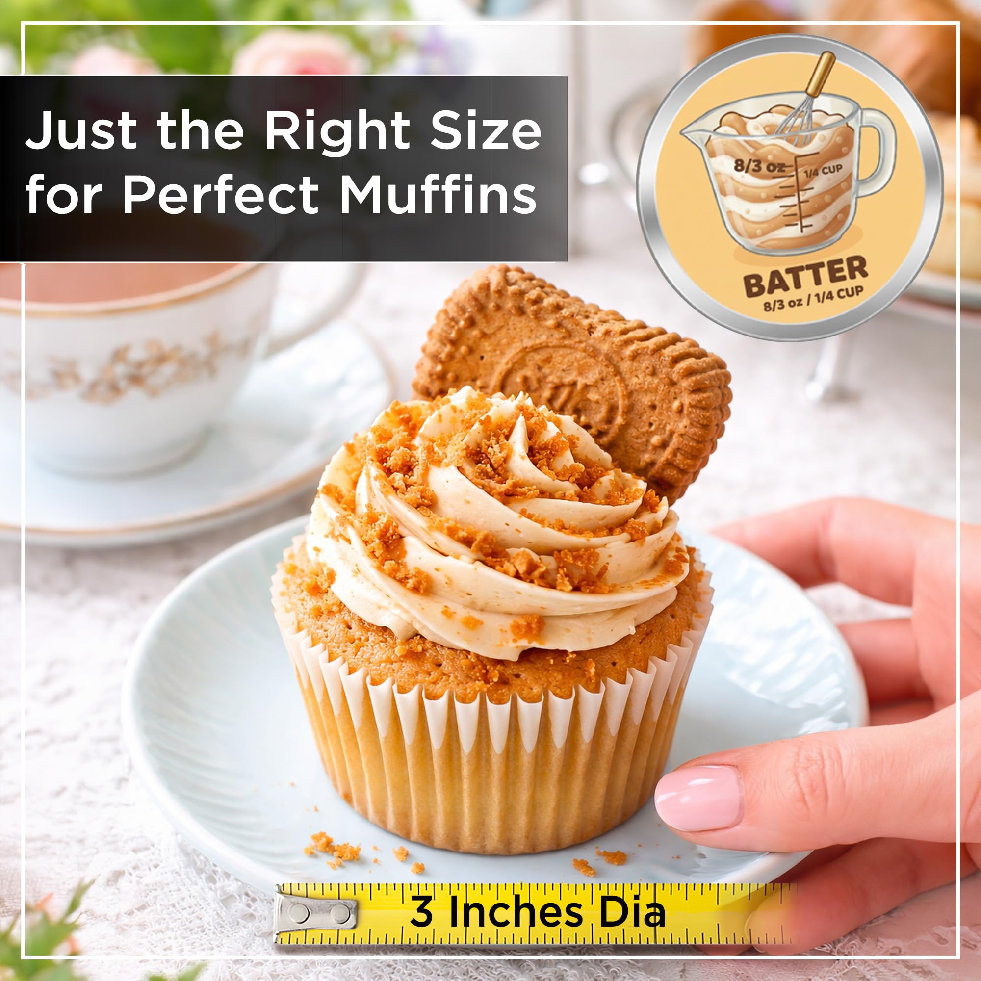 Wrenbury Lot de 2 moules à muffins antiadhésifs pour la cuisson de 12 tasses - 7,5 cm de profondeur - En acier carbone sans PFOA - Résistant à la déformation - Facile à nettoyer