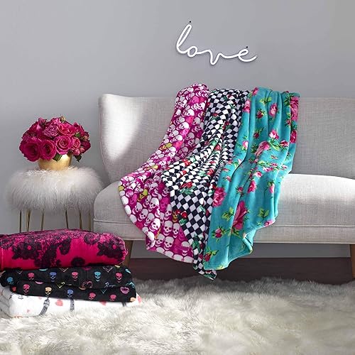 Miniatura 4 de Betsey Johnson Bouquet Day Felpa - Manta de forro polar azul - 50X70