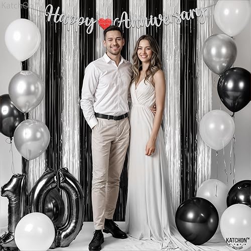 Vista 139 de KatchOn - Telón de fondo de flecos naranja extra grande de 6.4 x 8 pies, paquete de 2 Decoraciones de cumpleaños naranja Telón de fondo