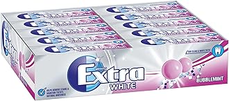 Wrigleys Extra White Bubblemint Chewing Gum (Pack Of 30)