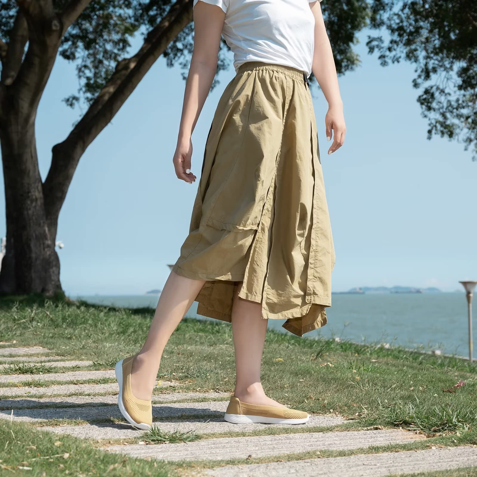 TIOSEBON Scarpe da Donna Basse, Piatte, Ultra Leggere e Traspiranti in Rete