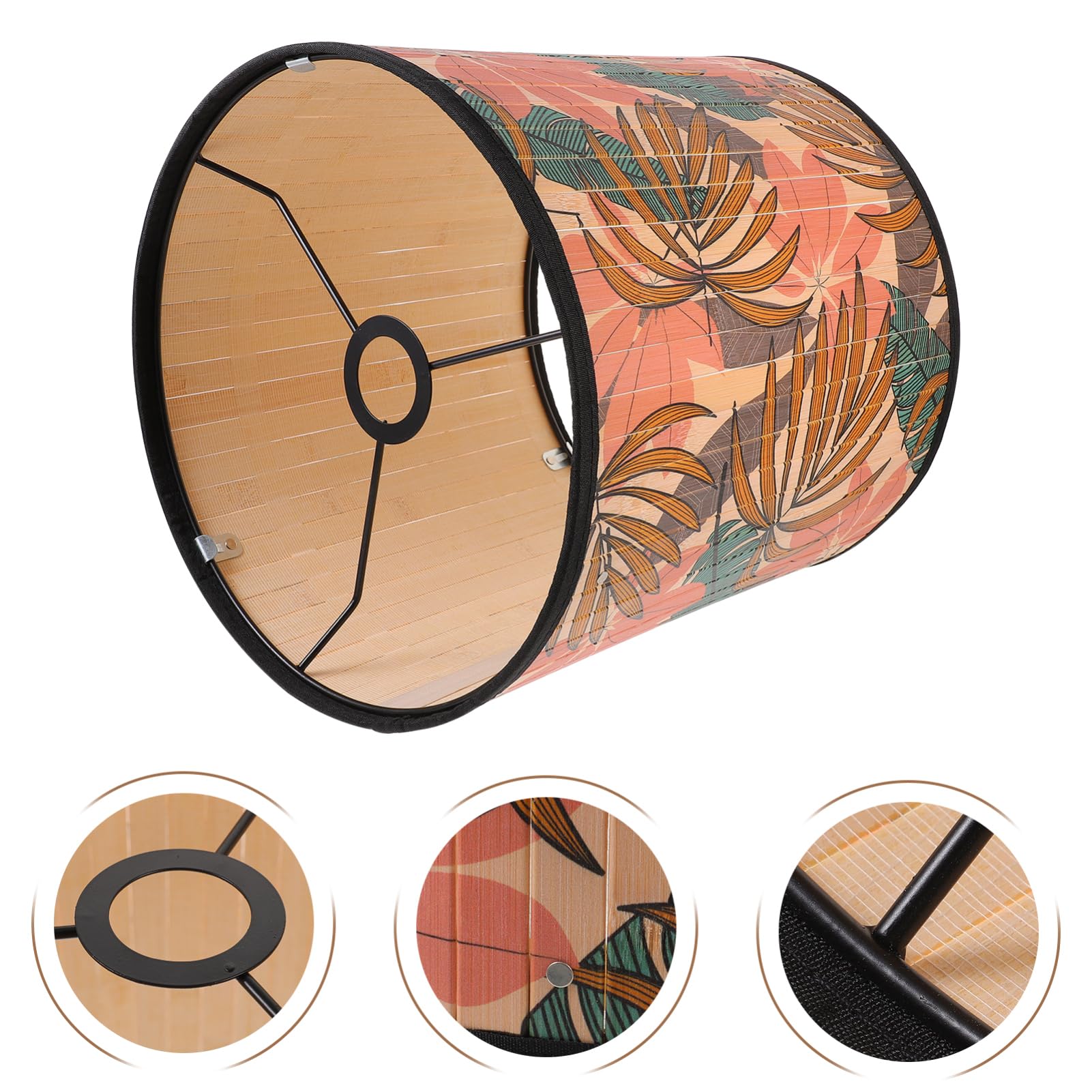 Pantalla de Lámpara Colgante de Bambú, Pantalla Decorativa Resistente y Ligera para Dormitorio y Restaurante