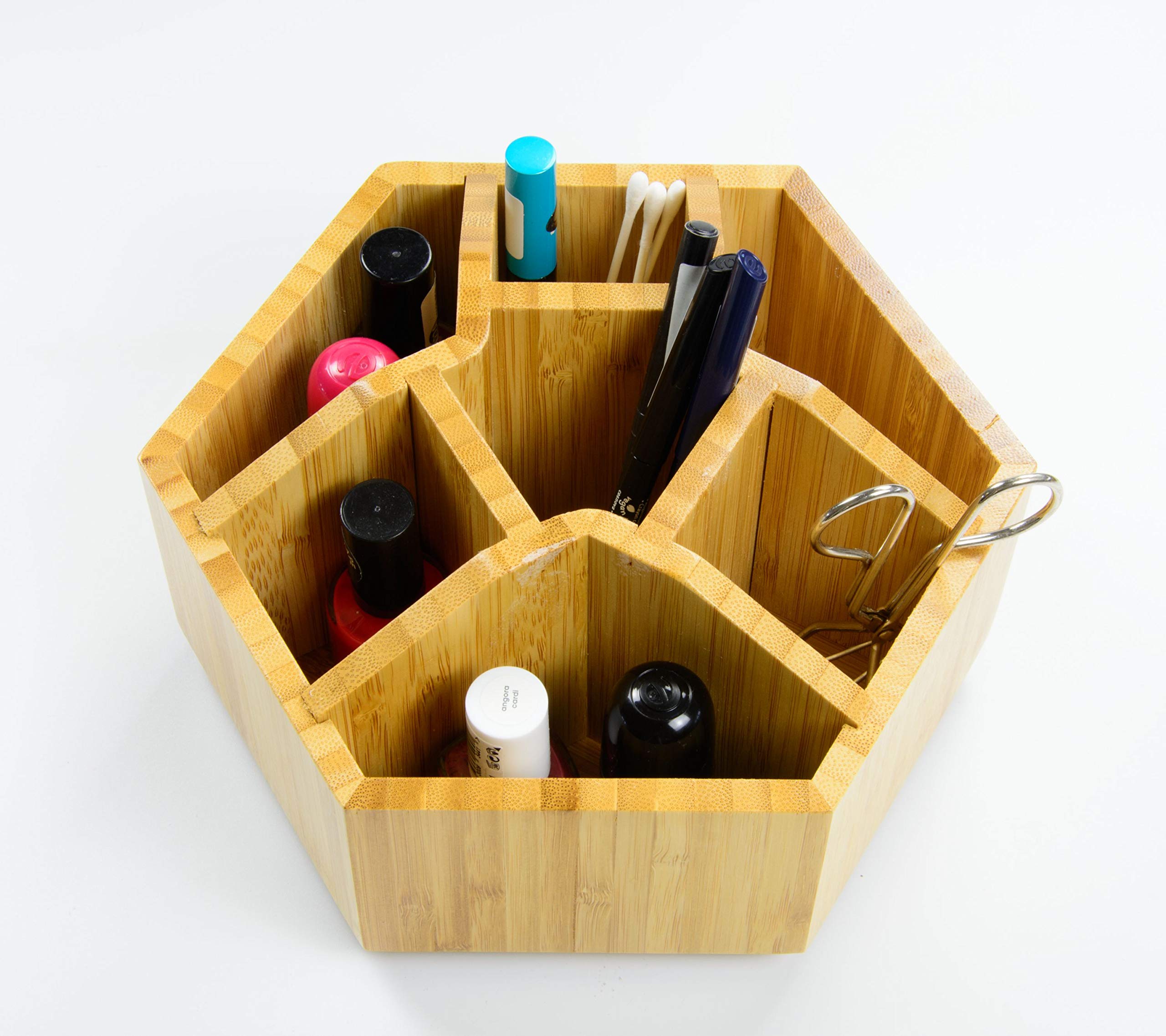 Organiseur Bureau Bambou 5 Compartiments Wanfoou - Rangement Stylos Et Organiseur Bureau Bambou 5 Compartiments Wanfoou - Rangement Stylos Et