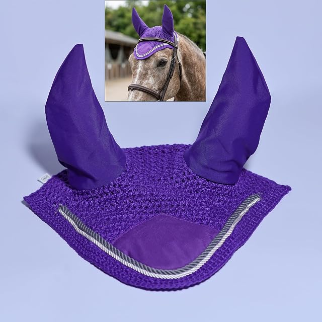 Foto 5 de 7 de Spire Velo suave de ganchillo transpirable de algodón para las orejas, máscara de control de moscas de caballo