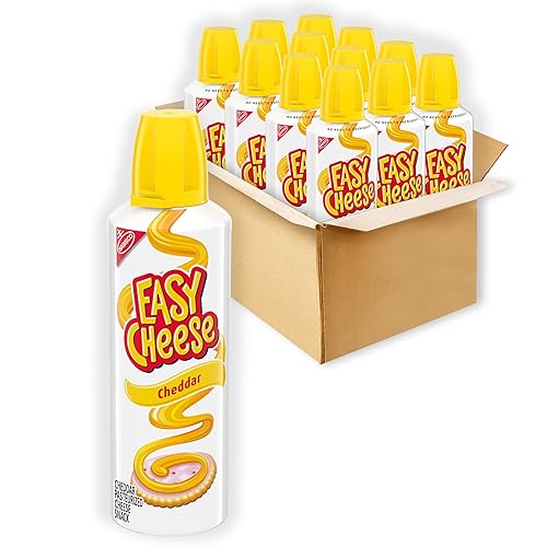Miniatura 1 de Easy Cheese Bocadillo de queso cheddar latas de 8 onzas paquete de 12