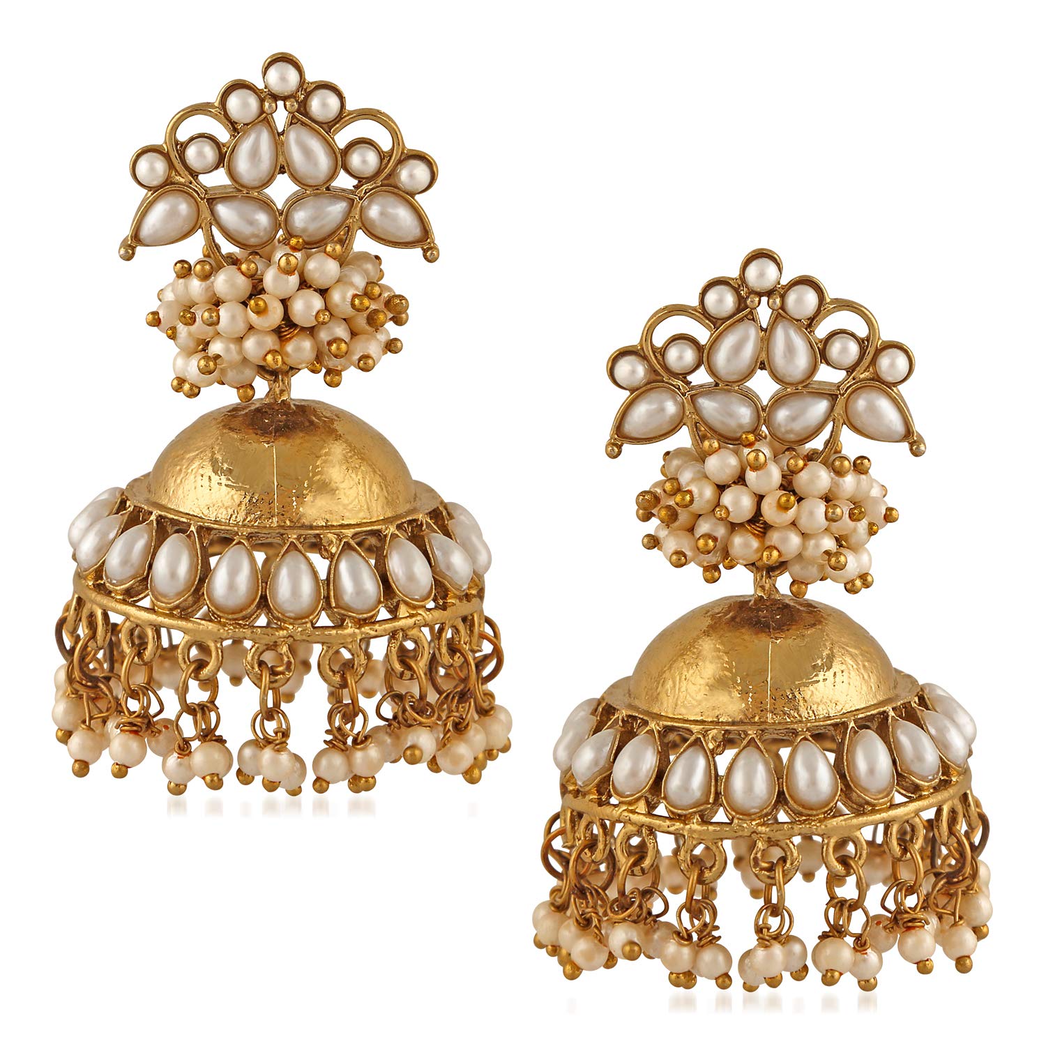 Stefan Traditional Floral Jhumka Earrings with Artificial Pearl for Women (CJ100212) (B08Y5L9799) Amazon Price History, Amazon Price Tracker