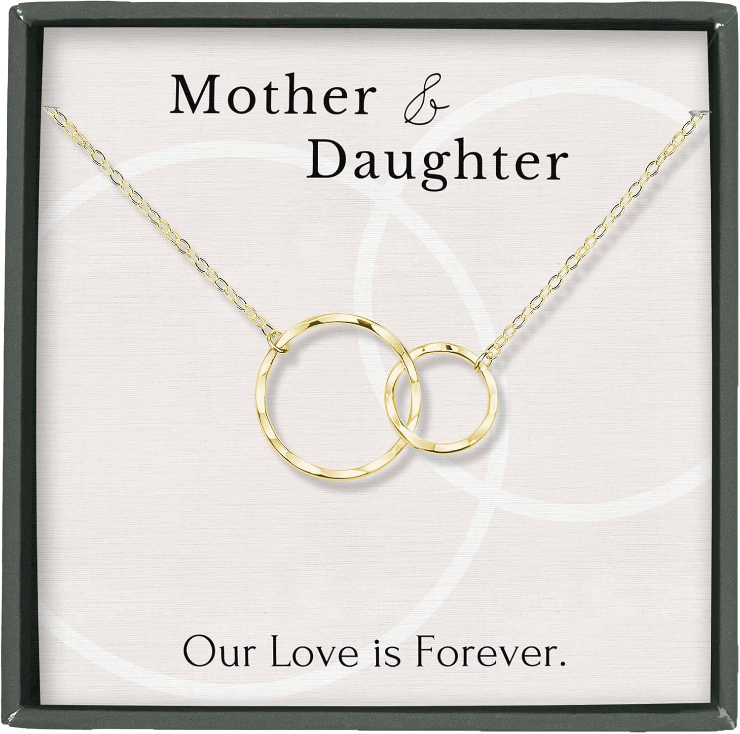 HOPE LOVE SHINE Mom Gift from Daughter - Sentimental, Meaningful Mother and Daughter Necklace, Jewelry, 14k Gold Plated Sterling Silver