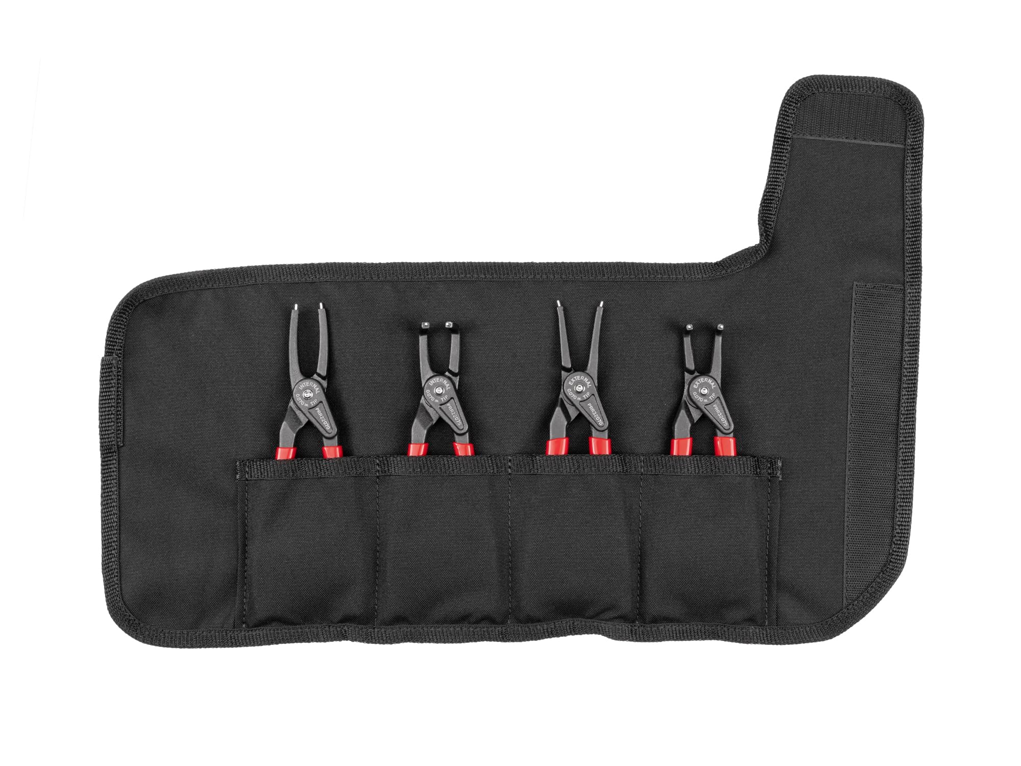 TEKTON PRR91005 - Juego de alicates de anillo de retención interno y externo de 7 pulgadas con bolsa, 4 piezas (puntas de 0.08 pulgadas)