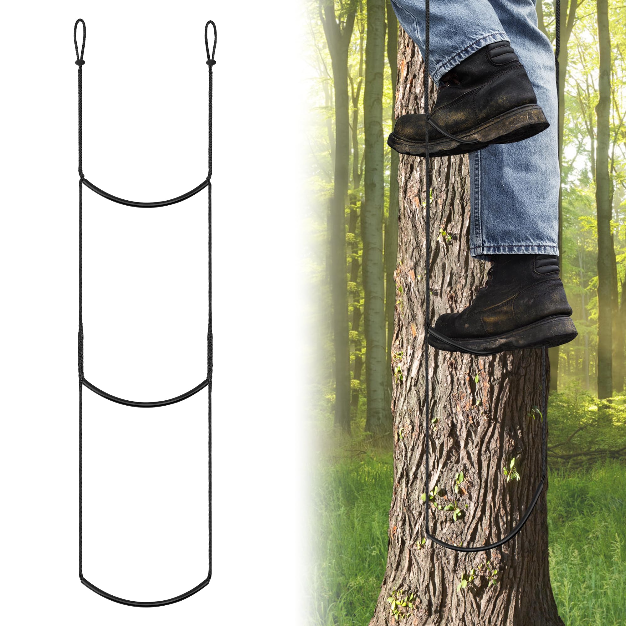3-Step Climbing Stick Aider, Climbing Aider for Hunting Tree Stand