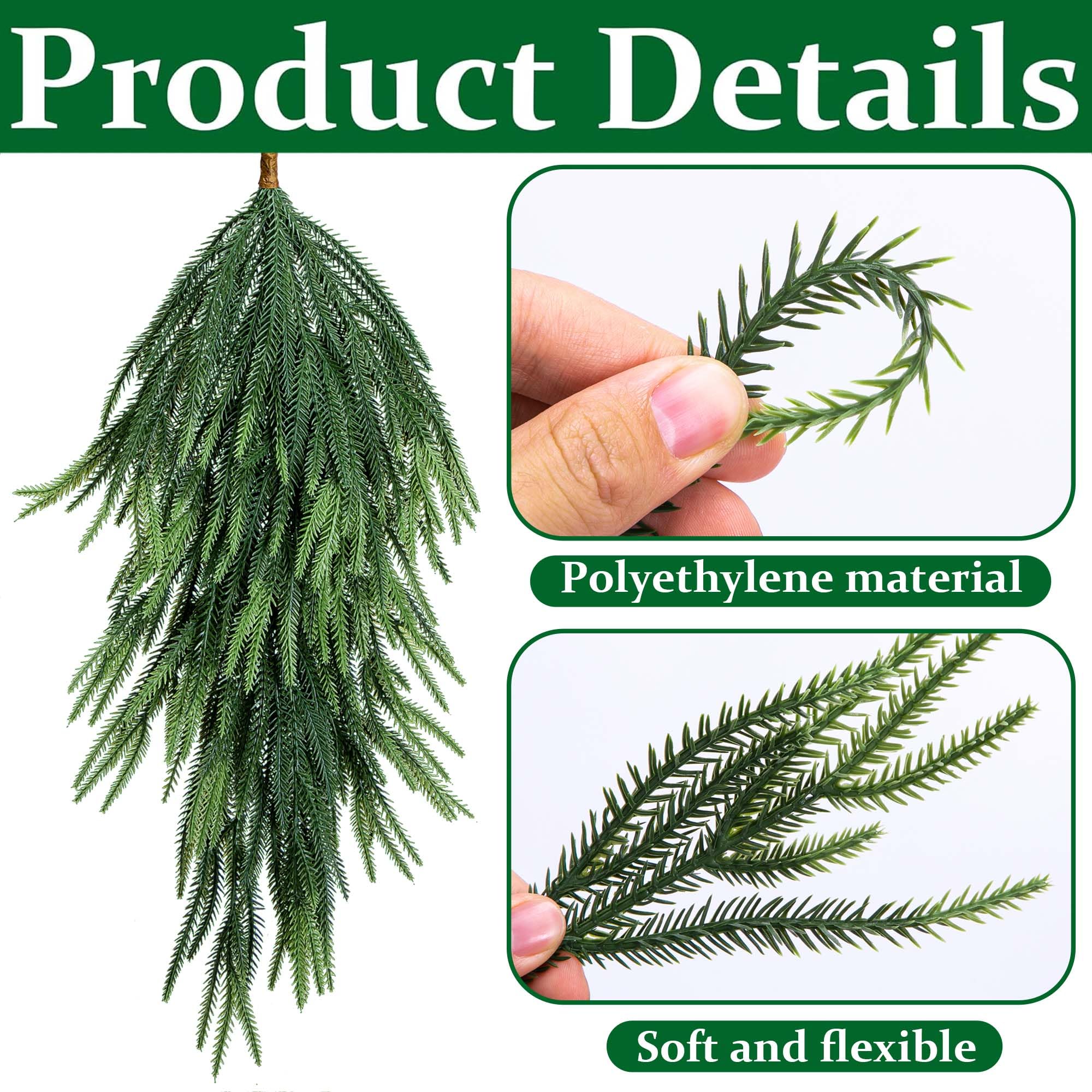 BELLE VOUS Guirlande De Pin Vert De Noël - 1,8 M - Avec Pommes De Pin, Baies, Cadeaux Et Noeuds - Décoration Intérieure Et De Mariage