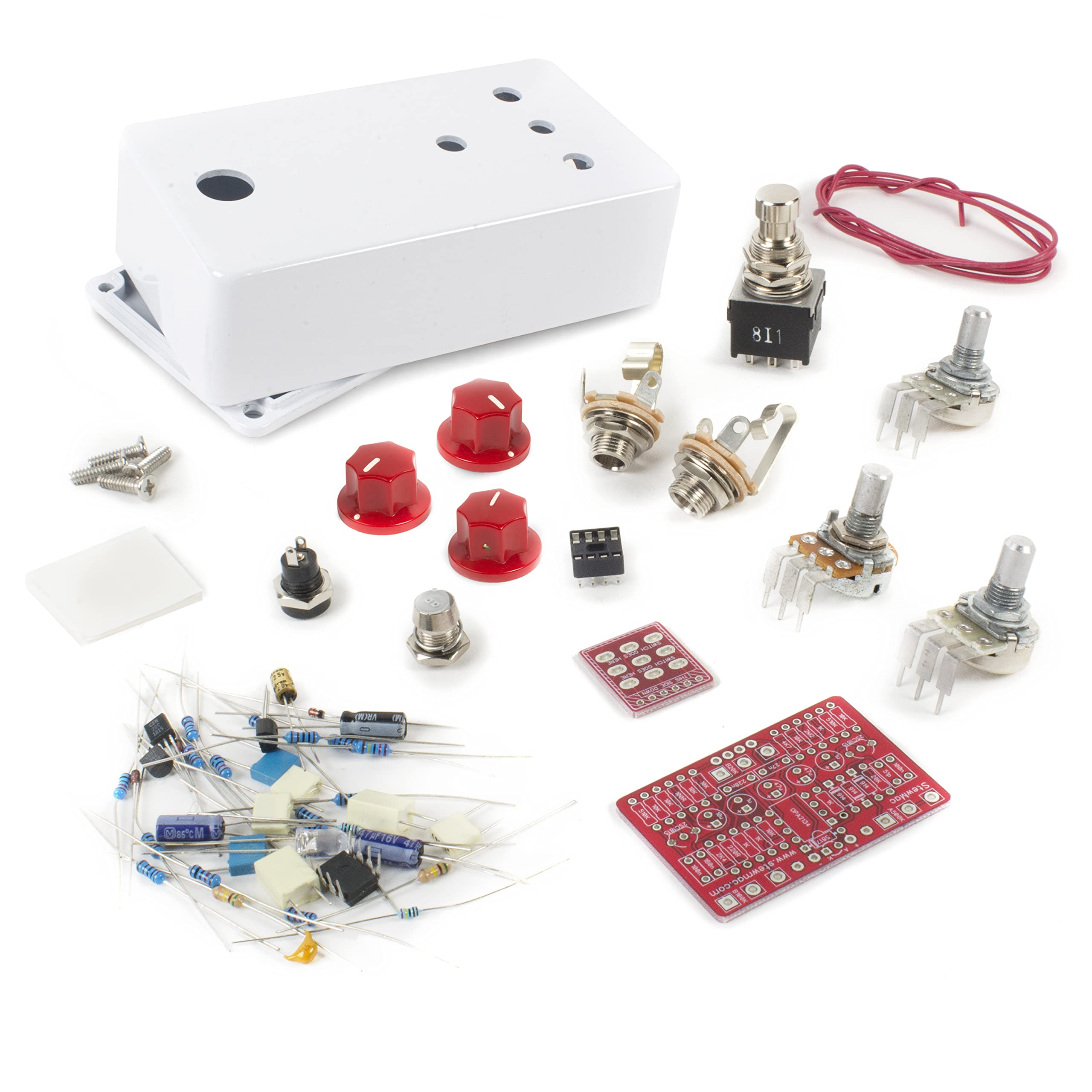 StewMac Kit Pedale Screamer, Con Alloggiamento Bianco (#2350-W)