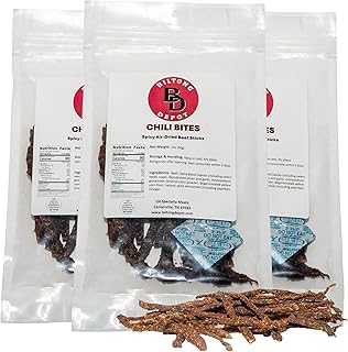 Biltong Depot Chili Bites - 2oz (3 Pack) | Thin Sliced Air-Dried Beef Sticks | Spicy Beef Jerky Snack | High Protein | Keto & Paleo Friendly | Zero Sugar | Gluten Free