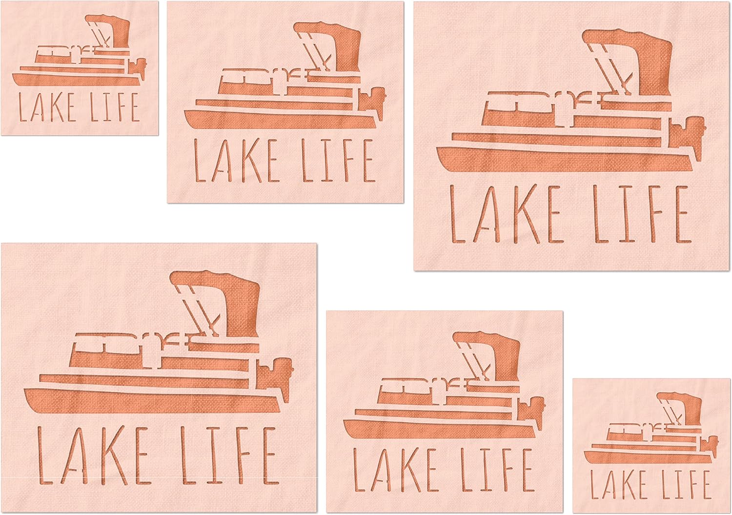 Stencil Stop Lake Life Stencil - Reusable for DIY Projects, Painting, Drawing, Crafts - 14 Mil Mylar Plastic (24 x 16 inches)