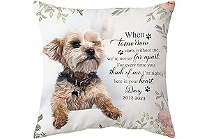 Personalized Pet Photo Memorial Pillow with Insert