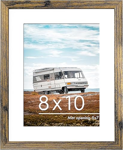 PEALSN Portarretratos de 8 x 10 pulgadas, para fotos de 5 x 7 pulgadas con paspartú o de 8 x 10 pulgadas sin paspartú para montaje en pared, marcos