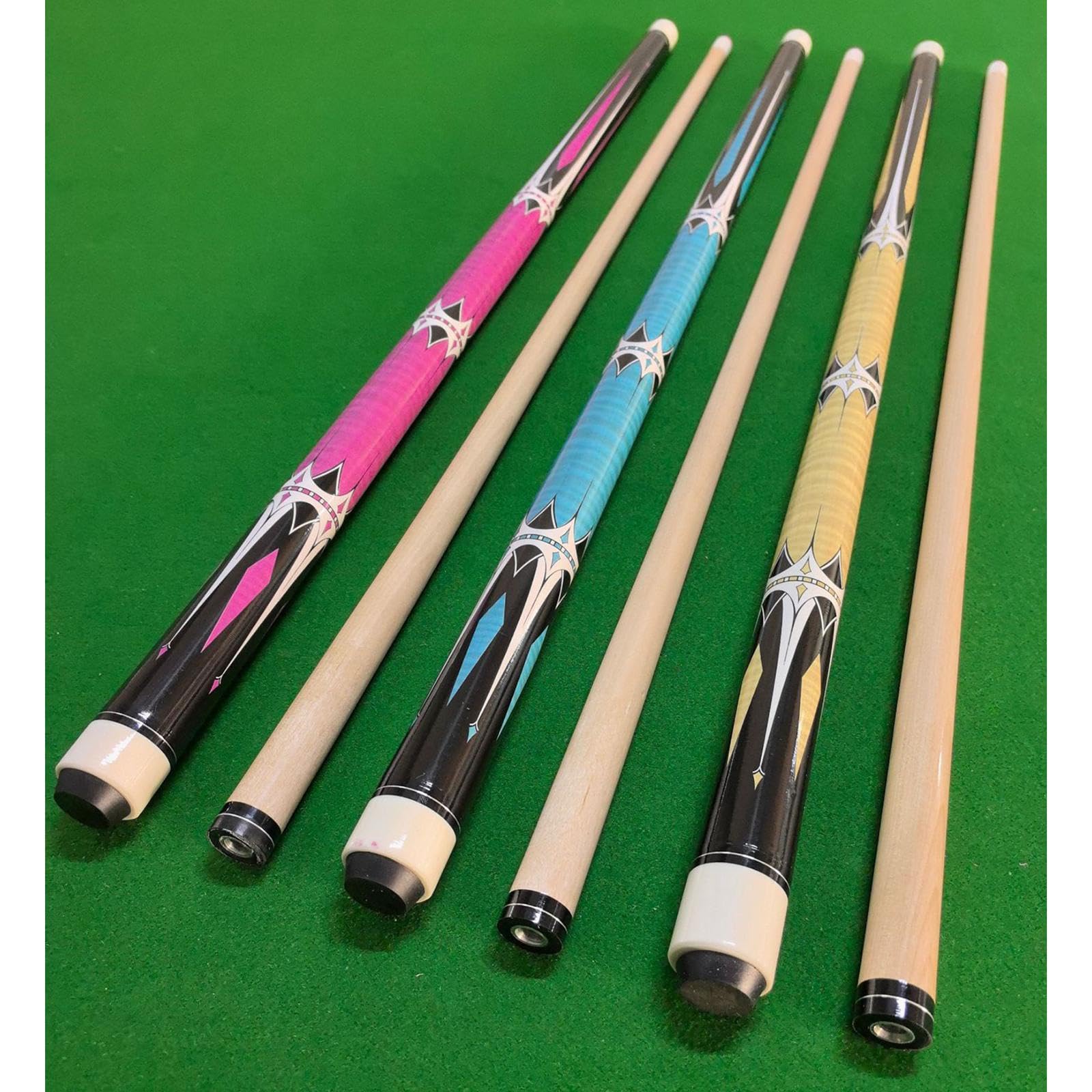 Amazon.co.jp: Aymzbd 木製のビリヤードプールキュースティック1/2分割