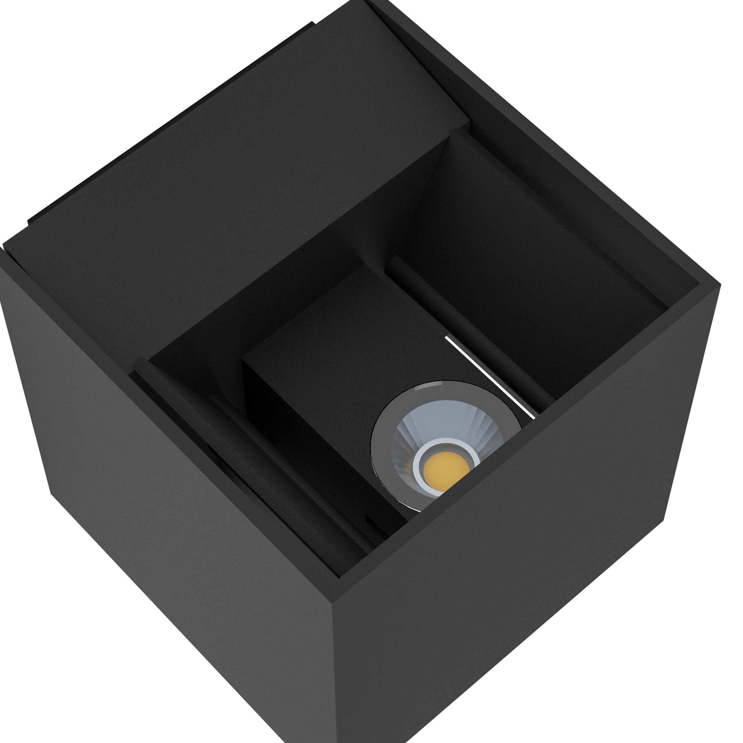 EGLO Lampe murale extérieure LED CALPINO, lampe extérieure à 2 flammes, applique murale en aluminium, couleur : anthracite, IP54