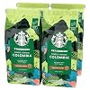 STARBUCKS Single-Origin Colombia Medium Roast Whole Coffee Beans 450 g (Pack of 4)