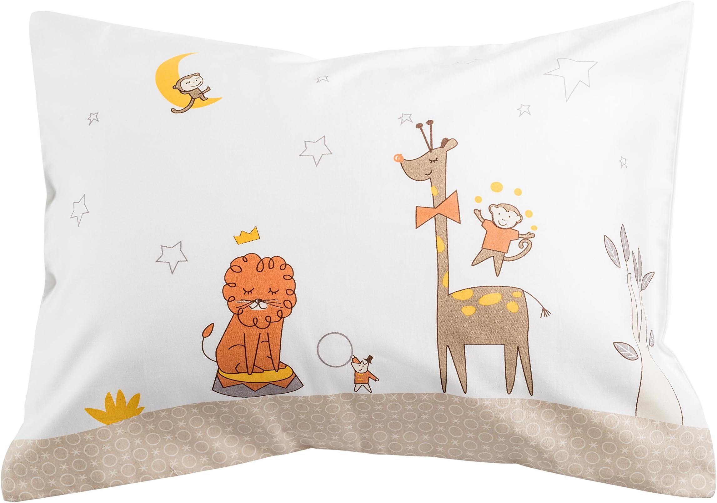 Toddler Travel Pillowcase, 100% Cotton Sateen, 13.5in x 18.5in, Envelope Style Closure, Machine Washable