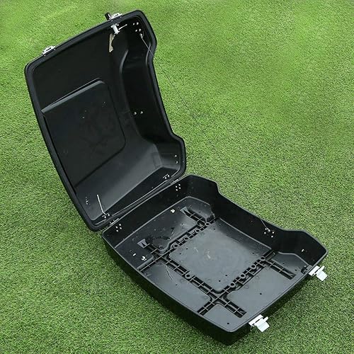 Miniatura 5 de TCMT - Caja de maletero para motocicleta de 5.5'' Razor con soporte de montaje cromado. Compatible con Harley Touring 1997-2008 Trunk Road King Road