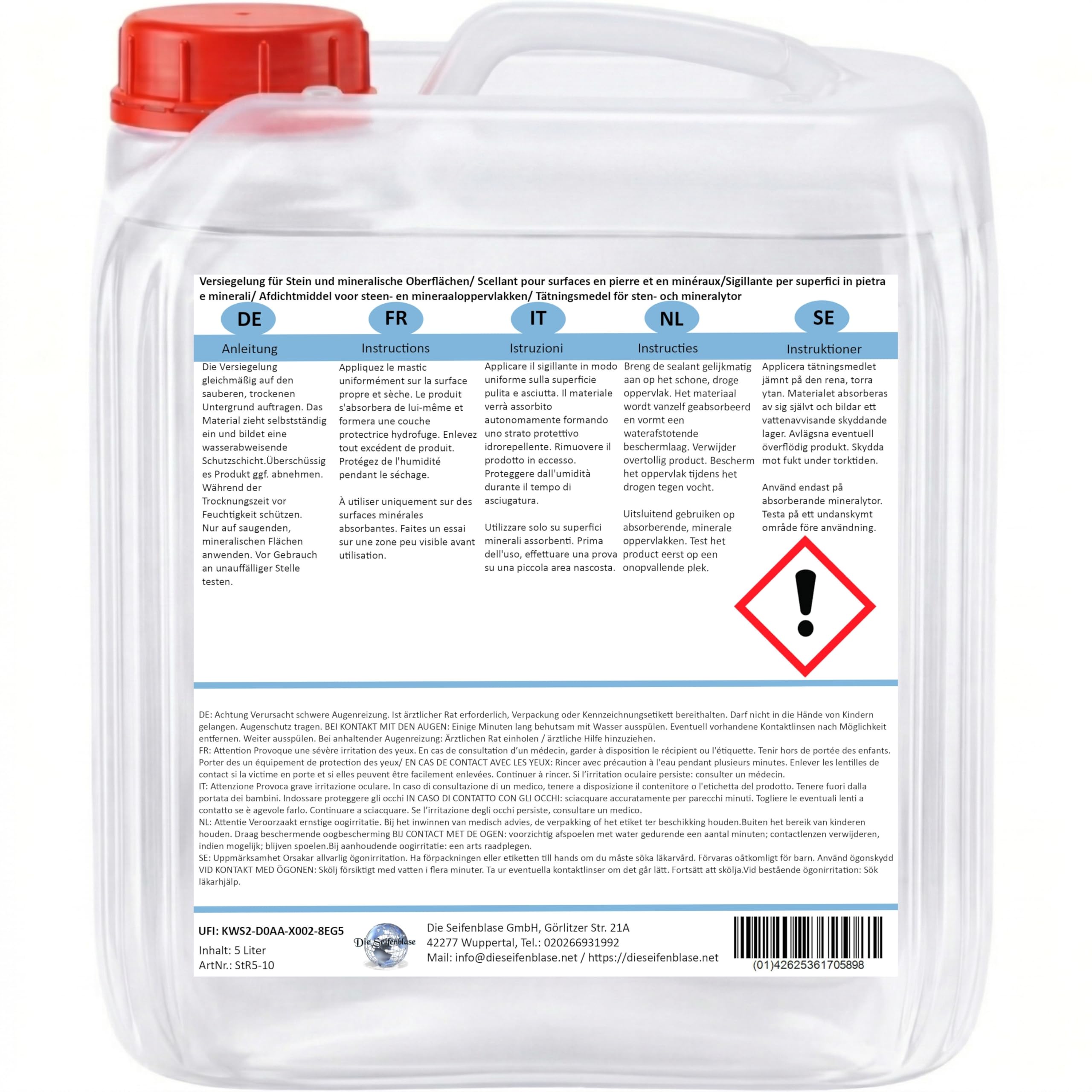 Cleanerist | 5L Steinimprägnierung Versiegelung für Pflastersteine Beton & Naturstein – Wasserabweisender Schutz gegen Moos Grünbelag Atmungsaktiver Abperleffekt Terrassen Fassaden Profi Qualität
