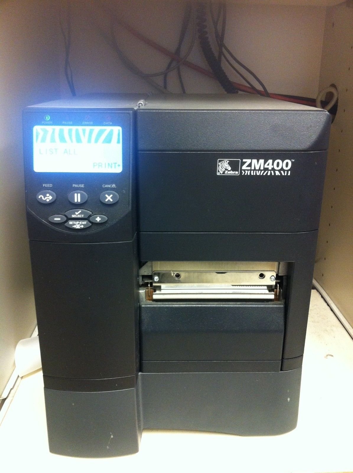 Z Series ZM400 - Label printer - B/W - direct thermal/thermal transfer - Roll (4.5 in) - 300 dpi - up to 479.5 inch/min - Parallel, Serial, USB, 10/100Base-T