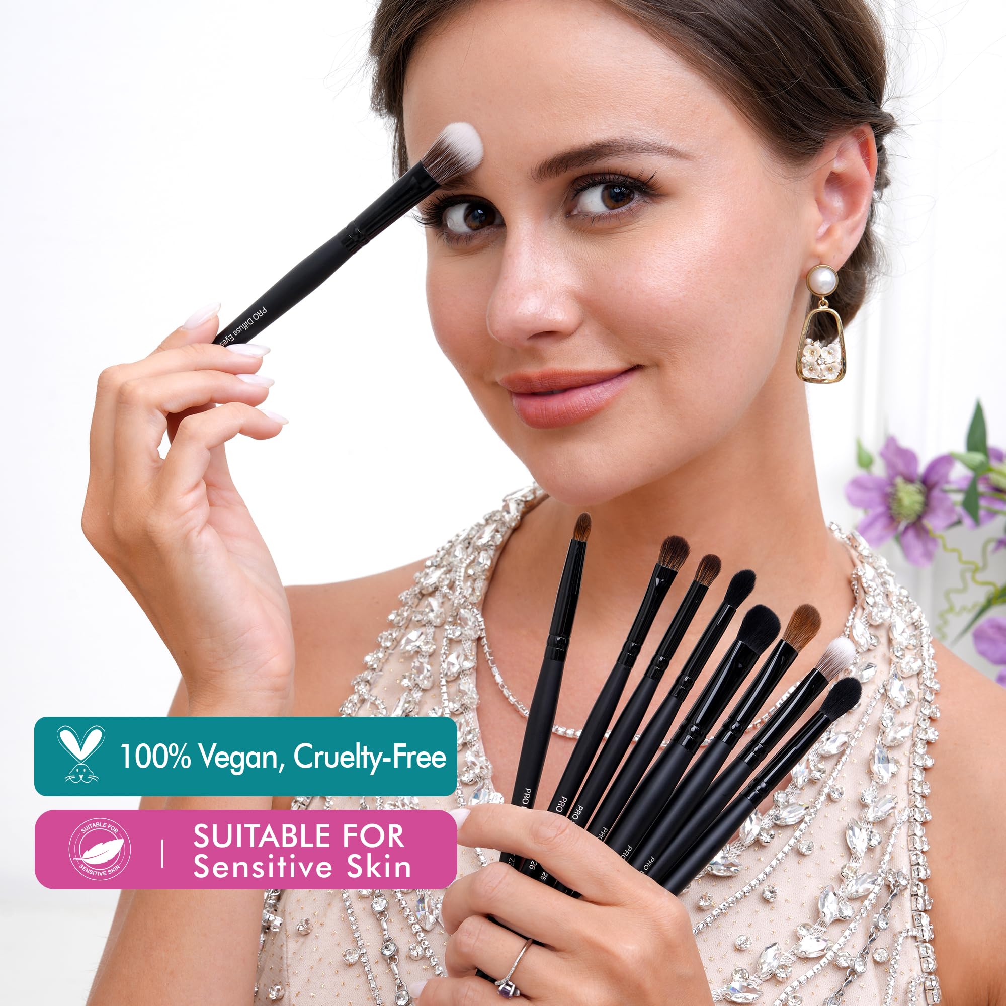 Bueart Design 32-teiliges professionelles Make-up-Pinsel-Set, hochwertiges weiches Haar | Dichtes Make-up-Pinsel-Set für Foundation, Puder, Creme, Rouge, Konturen, Concealer, Bronzer, Lidschatten, Verblenden