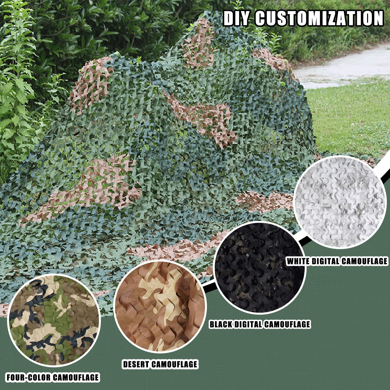 GASSNAKE Tarnnetz Camouflage - Vielseitig Für Jagd, Garten & Outdoor