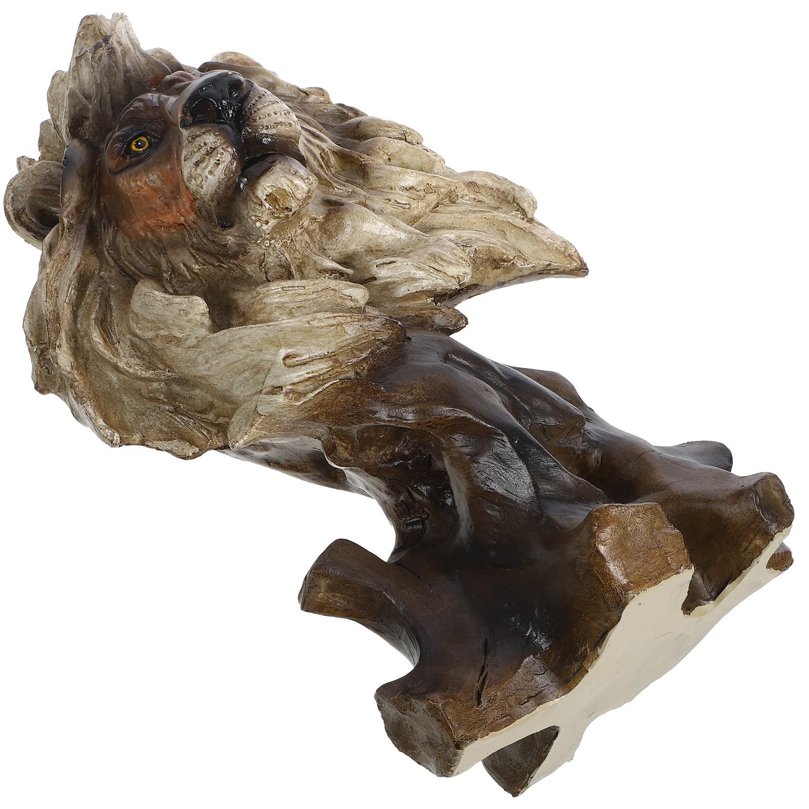 Statua Testa di Leone in Resina, Decorazione Nordica da Tavolo