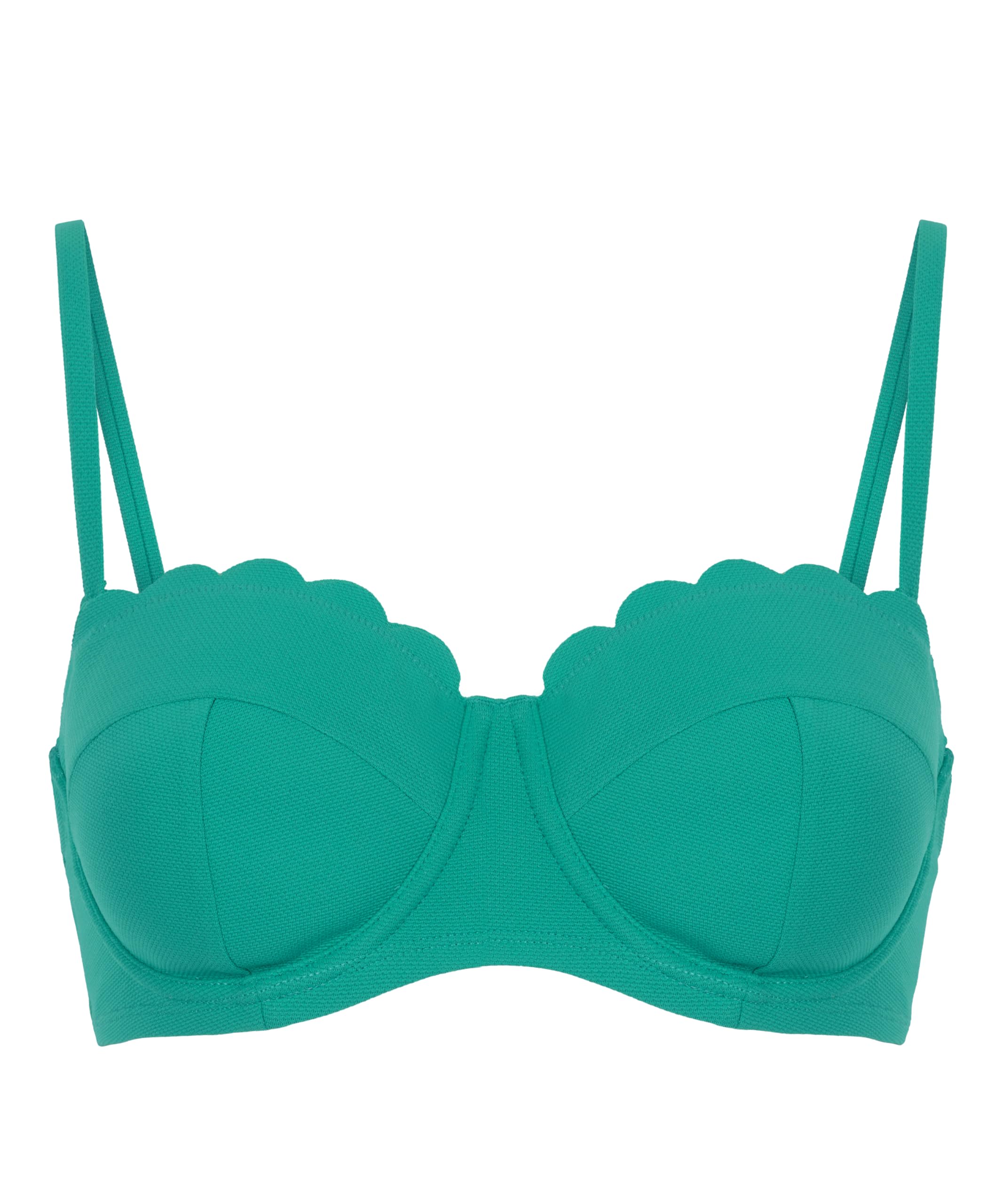 Gepolstertes trägerloses Bikinioberteil mit Bügel Scallop Cup E +