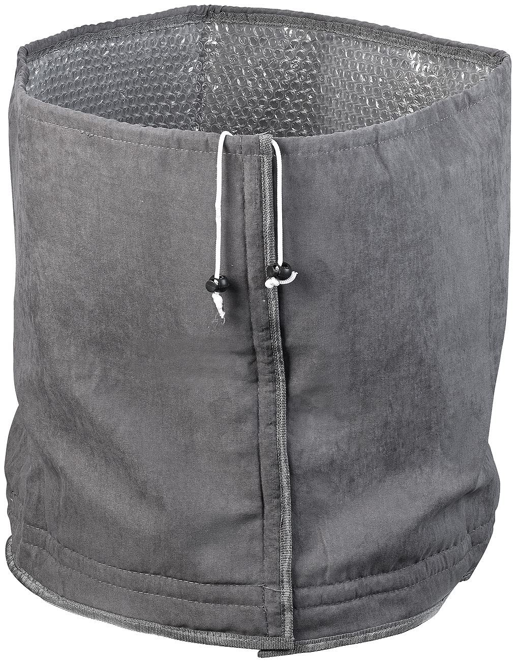 Royal Gardineer Abdeckhaube: 2er Set XL-Thermo-Topfschutz für Pflanzen,70x65cm,Drainage,anthrazit (Kübel Winterschutz, Frostschutzvliese, Gewächshaus)