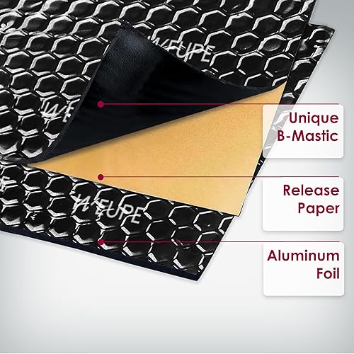 Miniatura 3 de Alfombrilla Insonorizante para Automóviles, 50 mil 18 Pies Cuadrados, Amortiguador de Sonido Automotriz de Butilo, Material de Amortiguación de