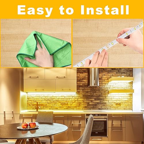 Miniatura 4 de dalattin Tira de luces LED de color blanco cálido, tira de luz blanca suave ajustable de 3000 K de 16.4 pies, 300 LED brillantes, luces LED blancas