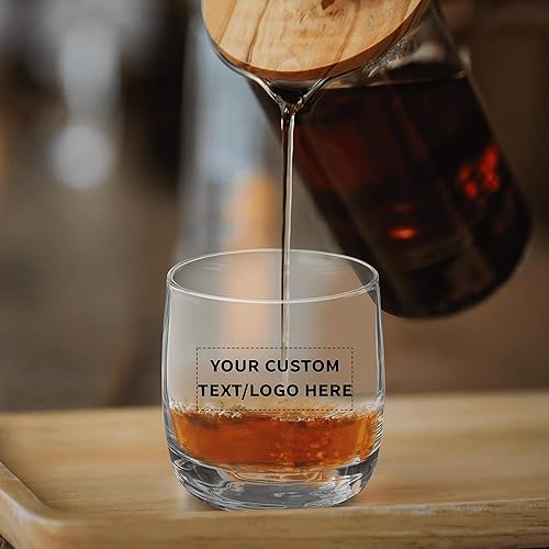 Miniatura 7 de ARC - Juego de 100 vasos de whisky nórdico personalizados de 10 onzas, paquete a granel personalizado, vidrio antiguo de base pesada, perfecto para